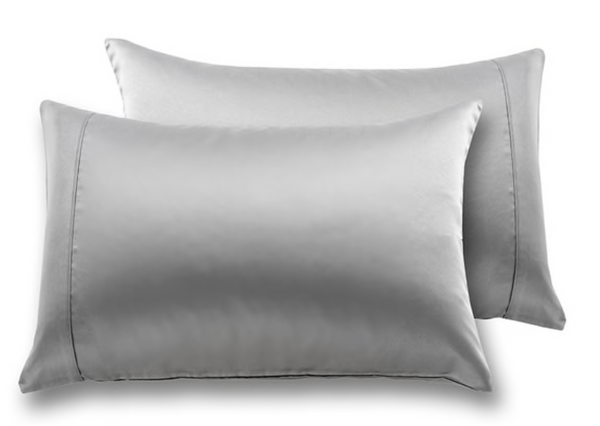 Grey Satin Pillow Case